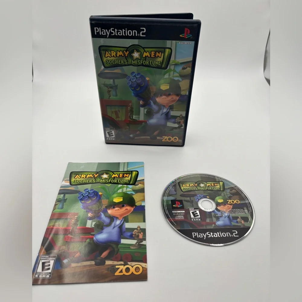 Sony PlayStation 2 Army Men: Soldiers of Misfortune - Green and Blue